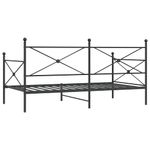 Casa si Gradina - Mobilier - Paturi si accesorii - Paturi - Pat de zi fara saltea Negru 107x203 cm Otel - Infinity.ro