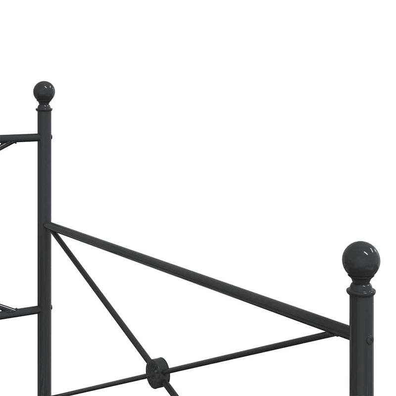 Casa si Gradina - Mobilier - Paturi si accesorii - Paturi - Pat de zi fara saltea Negru 107x203 cm Otel - Infinity.ro