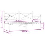 Casa si Gradina - Mobilier - Paturi si accesorii - Paturi - Pat de zi fara saltea Negru 107x203 cm Otel - Infinity.ro