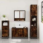Casa si Gradina - Mobilier - Seturi de mobilier - Seturi baie - Set mobilier de baie, 3 piese, stejar fumuriu, lemn prelucrat - Infinity.ro