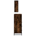 Casa si Gradina - Mobilier - Seturi de mobilier - Seturi baie - Set mobilier de baie, 3 piese, stejar fumuriu, lemn prelucrat - Infinity.ro