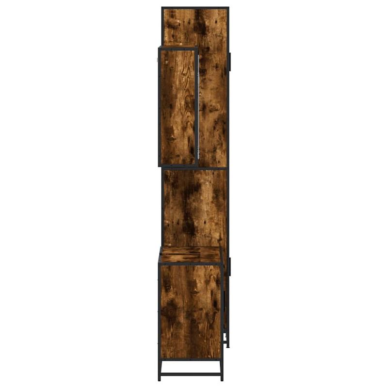 Casa si Gradina - Mobilier - Seturi de mobilier - Seturi baie - Set mobilier de baie, 3 piese, stejar fumuriu, lemn prelucrat - Infinity.ro