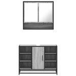 Casa si Gradina - Mobilier - Seturi de mobilier - Seturi baie - Set mobilier de baie, 2 piese, gri sonoma, lemn prelucrat - Infinity.ro