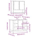 Casa si Gradina - Mobilier - Seturi de mobilier - Seturi baie - Set mobilier de baie, 2 piese, gri sonoma, lemn prelucrat - Infinity.ro