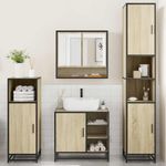 Casa si Gradina - Mobilier - Seturi de mobilier - Seturi baie - Set de mobilier de baie din 4 piese din lemn de stejar Sonoma - Infinity.ro