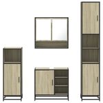 Casa si Gradina - Mobilier - Seturi de mobilier - Seturi baie - Set de mobilier de baie din 4 piese din lemn de stejar Sonoma - Infinity.ro