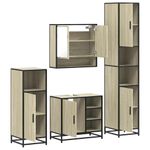 Casa si Gradina - Mobilier - Seturi de mobilier - Seturi baie - Set de mobilier de baie din 4 piese din lemn de stejar Sonoma - Infinity.ro