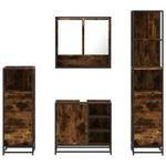 Casa si Gradina - Mobilier - Seturi de mobilier - Seturi baie - Set de mobilier de baie 4 piese Lemn prelucrat de stejar afumat - Infinity.ro
