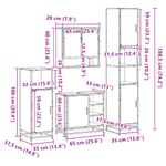 Casa si Gradina - Mobilier - Seturi de mobilier - Seturi baie - Set de mobilier de baie din 4 piese din lemn de stejar Sonoma - Infinity.ro