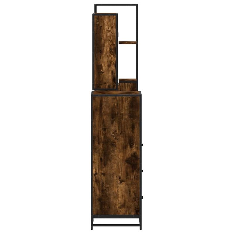 Casa si Gradina - Mobilier - Seturi de mobilier - Seturi baie - Set de mobilier de baie 4 piese Lemn prelucrat de stejar afumat - Infinity.ro