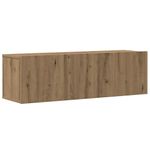Casa si Gradina - Mobilier - Seturi de mobilier - Seturi living - Set dulap TV 4 piese montat pe perete Stejar artizanal - Infinity.ro