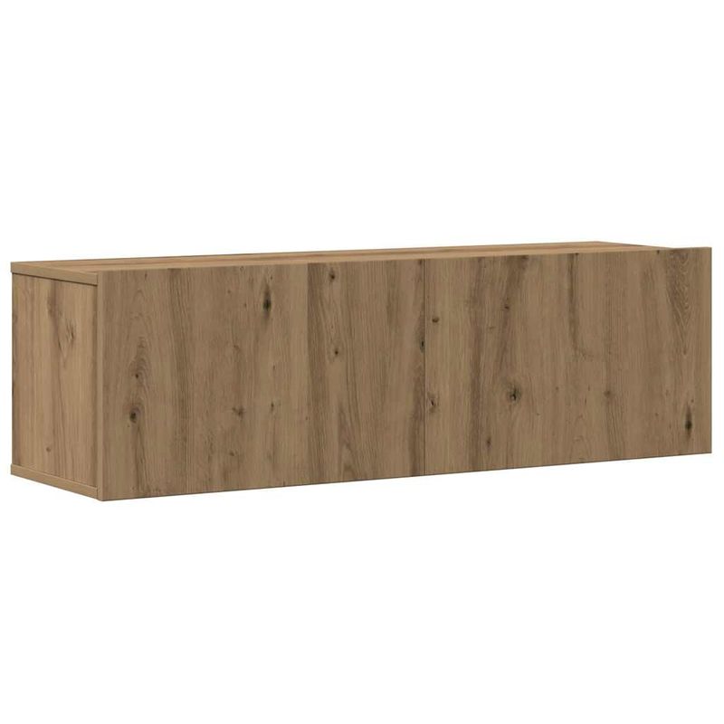 Casa si Gradina - Mobilier - Seturi de mobilier - Seturi living - Set dulap TV 4 piese montat pe perete Stejar artizanal - Infinity.ro