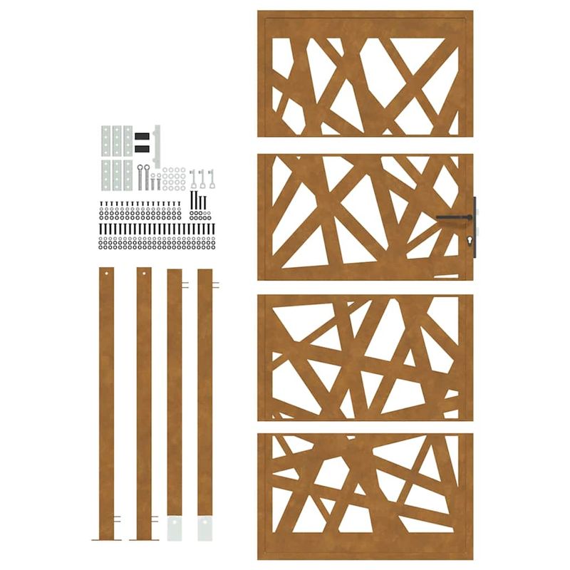 Casa si Gradina - Constructii - Usi interior, exterior si garaj - Usi garaj - Poarta de gradina Design cu lumina otel rezistent la intemperii, mărime 105x205 cm - Infinity.ro