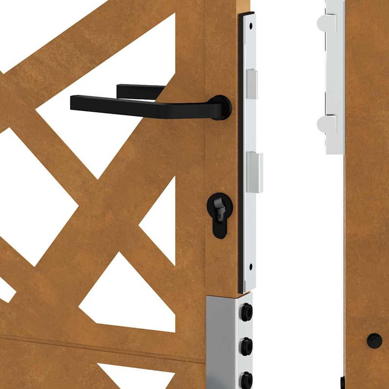 Casa si Gradina - Constructii - Usi interior, exterior si garaj - Usi garaj - Poarta de gradina Design cu lumina otel rezistent la intemperii, mărime 105x205 cm - Infinity.ro