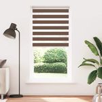 Casa si Gradina - Textile si covoare - Rulouri si jaluzele - Jaluzea tip zebra maro latime tesatura 95,9 cm poliester, mărime 100x230 cm - Infinity.ro