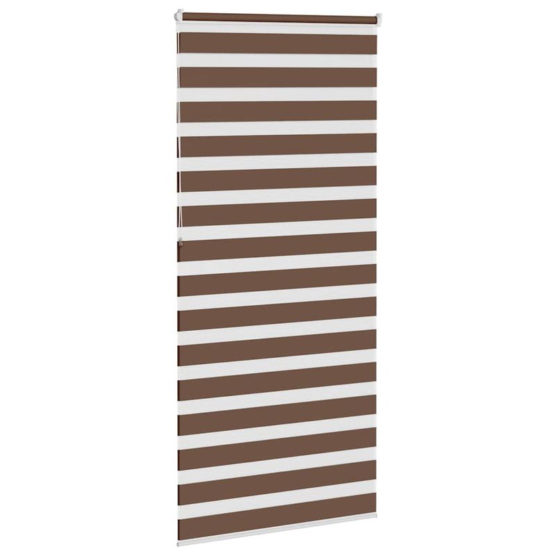 Casa si Gradina - Textile si covoare - Rulouri si jaluzele - Jaluzea tip zebra maro latime tesatura 95,9 cm poliester, mărime 100x230 cm - Infinity.ro