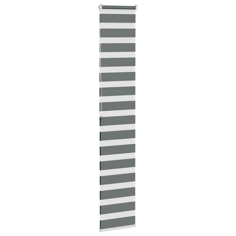 Casa si Gradina - Textile si covoare - Rulouri si jaluzele - Jaluzea tip zebra gri inchis latime tesatura 40,9 cm poliester, mărime 45x200 cm - Infinity.ro
