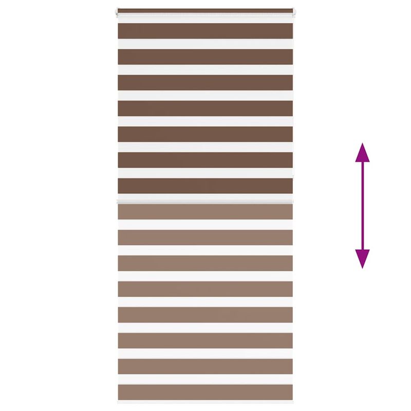 Casa si Gradina - Textile si covoare - Rulouri si jaluzele - Jaluzea tip zebra maro latime tesatura 95,9 cm poliester, mărime 100x230 cm - Infinity.ro