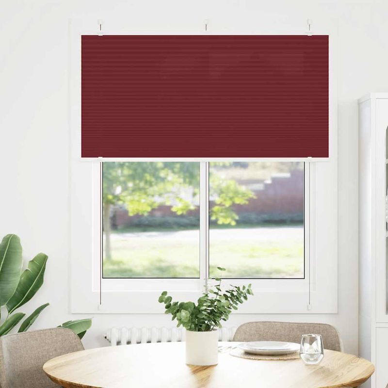 Casa si Gradina - Textile si covoare - Rulouri si jaluzele - Jaluza plisata Bordeaux Rosu 115x100 cm Latime tesatura - Infinity.ro