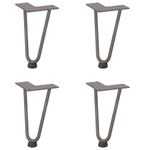 Casa si Gradina - Mobilier - Feronerie si accesorii mobila - Picioare de masa in ac de par 4 buc Otel natural Otel solid, model 2 rods, mărime 20 cm - Infinity.ro