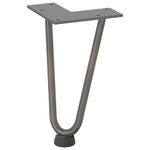 Casa si Gradina - Mobilier - Feronerie si accesorii mobila - Picioare de masa in ac de par 4 buc Otel natural Otel solid, model 2 rods, mărime 20 cm - Infinity.ro