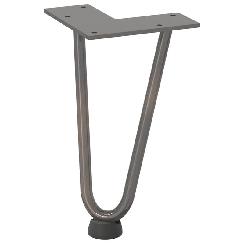 Casa si Gradina - Mobilier - Feronerie si accesorii mobila - Picioare de masa in ac de par 4 buc Otel natural Otel solid, model 2 rods, mărime 20 cm - Infinity.ro