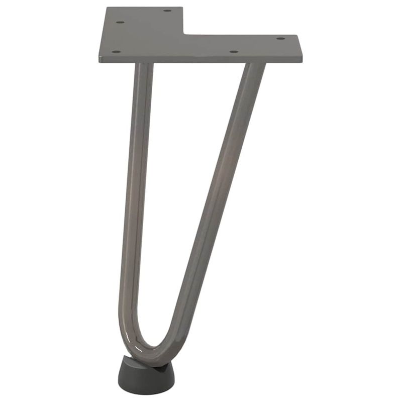 Casa si Gradina - Mobilier - Feronerie si accesorii mobila - Picioare de masa in ac de par 4 buc Otel natural Otel solid, model 2 rods, mărime 20 cm - Infinity.ro