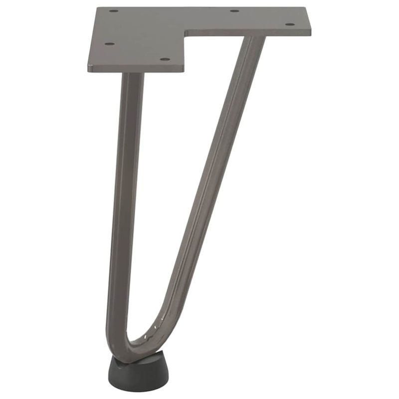 Casa si Gradina - Mobilier - Feronerie si accesorii mobila - Picioare de masa in ac de par 4 buc Otel natural Otel solid, model 2 rods, mărime 20 cm - Infinity.ro