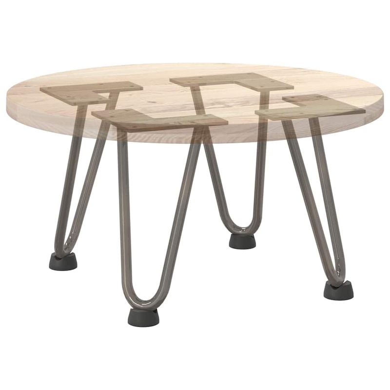 Casa si Gradina - Mobilier - Feronerie si accesorii mobila - Picioare de masa in ac de par 4 buc Otel natural Otel solid, model 2 rods, mărime 20 cm - Infinity.ro