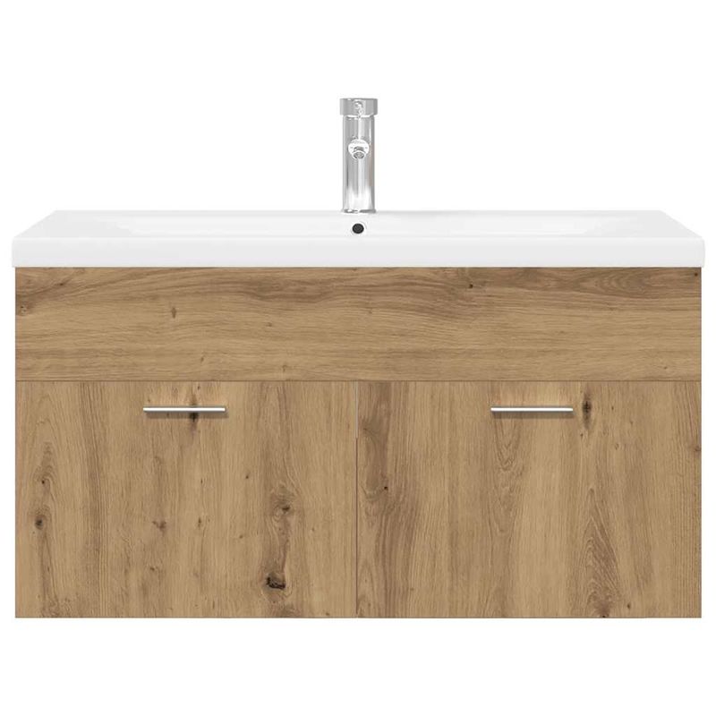 Casa si Gradina - Mobilier - Mobilier baie - Comode baie - Dulap pentru chiuveta cu chiuveta incorporata Artisan Stejar - Infinity.ro