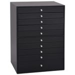 Casa si Gradina - Sanitare - Suporturi si accesorii baie - Accesorii baie - Cutie de bijuterii 10 straturi cu suport pentru ceasuri negru - Infinity.ro