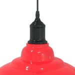 Casa si Gradina - Corpuri si surse de iluminat - Veioze si lampi - Lampi de veghe - Lampa suspendata reglabila pe inaltime E27 rosu lucios metal - Infinity.ro