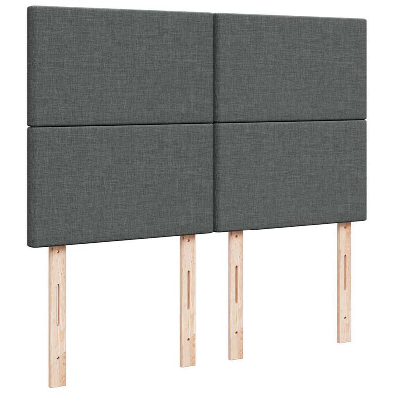 Casa si Gradina - Mobilier - Paturi si accesorii - Paturi - Cadru pat otoman cu saltea tesatura gri inchis 140x190cm - Infinity.ro
