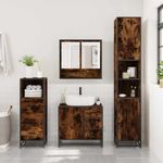 Casa si Gradina - Mobilier - Seturi de mobilier - Seturi baie - Set mobilier de baie, 3 piese, stejar fumuriu, lemn prelucrat - Infinity.ro
