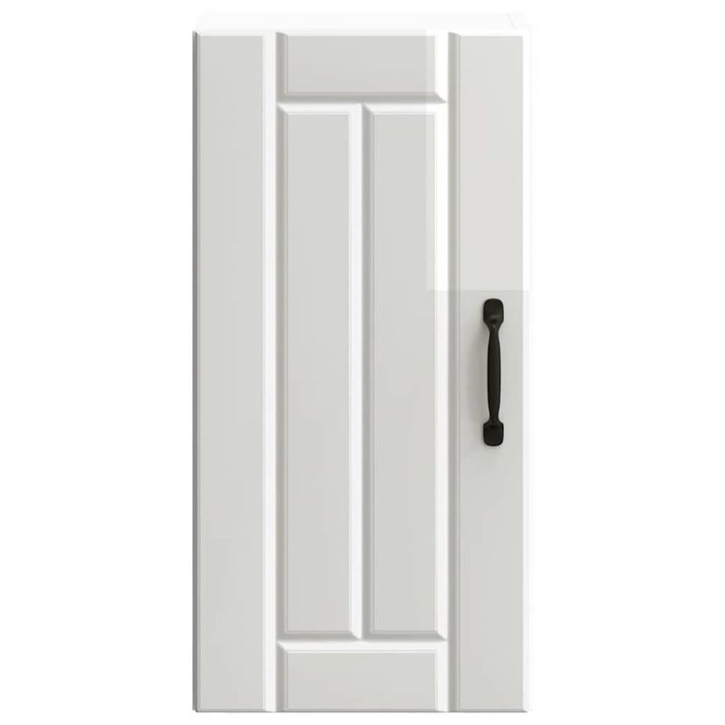Casa si Gradina - Mobilier - Comode si corpuri - Corpuri bucatarie - Dulap de bucatarie "Lucca" din lemn prelucrat alb lucios, mărime 30x31x60 cm, model 1x dulap de perete (1 ușă) - Infinity.ro