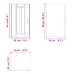 Casa si Gradina - Mobilier - Comode si corpuri - Corpuri bucatarie - Dulap de bucatarie "Lucca" din lemn prelucrat alb lucios, mărime 30x31x60 cm, model 1x dulap de perete (1 ușă) - Infinity.ro