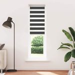 Casa si Gradina - Textile si covoare - Rulouri si jaluzele - Jaluzea tip zebra neagra latime tesatura 60,9 cm poliester, mărime 65x200 cm - Infinity.ro