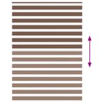 Casa si Gradina - Textile si covoare - Rulouri si jaluzele - Jaluzea tip zebra maro latime tesatura 155,9 cm poliester, mărime 160x230 cm - Infinity.ro