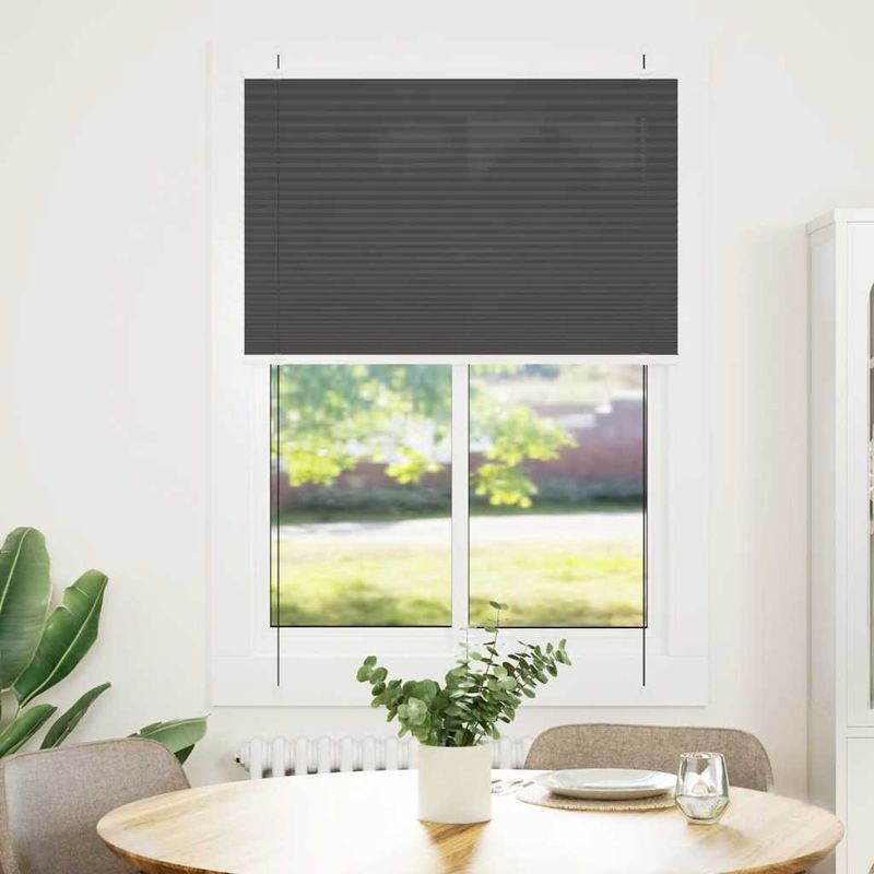 Casa si Gradina - Textile si covoare - Rulouri si jaluzele - Jaluza plisata negru 95x150 cm Latime tesatura 94,4cm poliester - Infinity.ro
