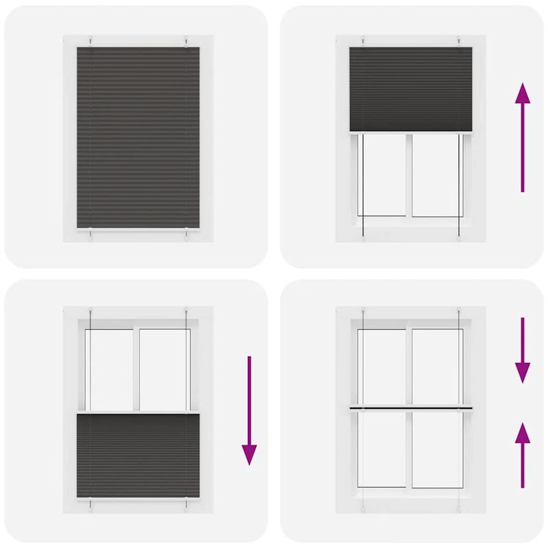Casa si Gradina - Textile si covoare - Rulouri si jaluzele - Jaluza plisata negru 95x150 cm Latime tesatura 94,4cm poliester - Infinity.ro