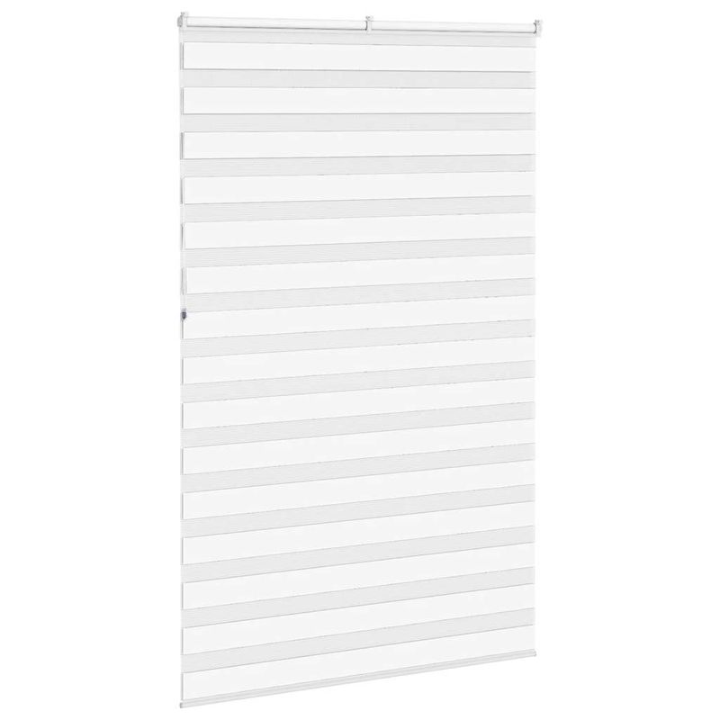 Casa si Gradina - Textile si covoare - Rulouri si jaluzele - Jaluzea tip zebra alb latime tesatura 135,9 cm poliester, mărime 140x230 cm - Infinity.ro