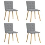 Casa si Gradina - Mobilier - Scaune si fotolii - Scaune - Scaune de bucatarie pivotante, 4 buc., gri deschis, textil - Infinity.ro