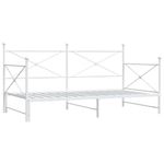 Casa si Gradina - Mobilier - Paturi si accesorii - Paturi - Pat de zi cu saia fara saltea Alb 107x203 cm Otel - Infinity.ro