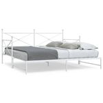 Casa si Gradina - Mobilier - Paturi si accesorii - Paturi - Pat de zi cu saia fara saltea Alb 107x203 cm Otel - Infinity.ro