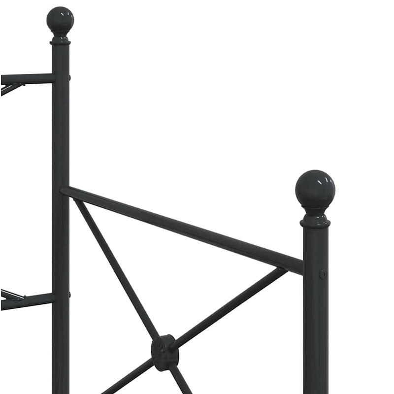 Casa si Gradina - Mobilier - Paturi si accesorii - Paturi - Pat de zi cu caut fara saltea Negru 80x200 cm Otel - Infinity.ro