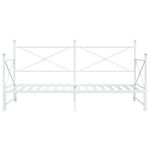 Casa si Gradina - Mobilier - Paturi si accesorii - Paturi - Pat de zi cu saia fara saltea Alb 107x203 cm Otel - Infinity.ro