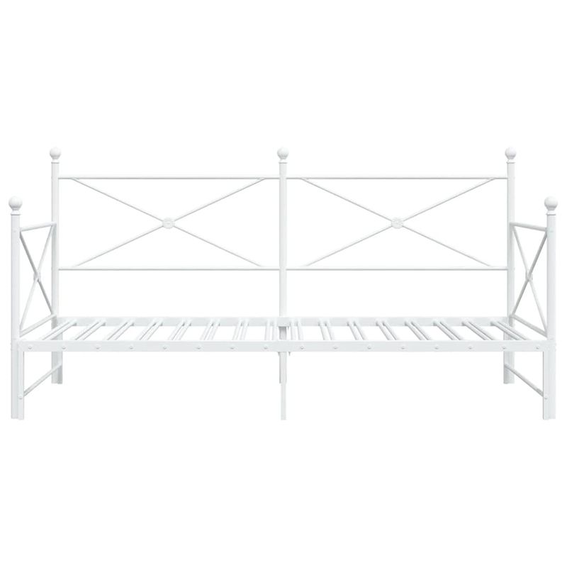 Casa si Gradina - Mobilier - Paturi si accesorii - Paturi - Pat de zi cu saia fara saltea Alb 107x203 cm Otel - Infinity.ro