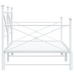Casa si Gradina - Mobilier - Paturi si accesorii - Paturi - Pat de zi cu saia fara saltea Alb 107x203 cm Otel - Infinity.ro