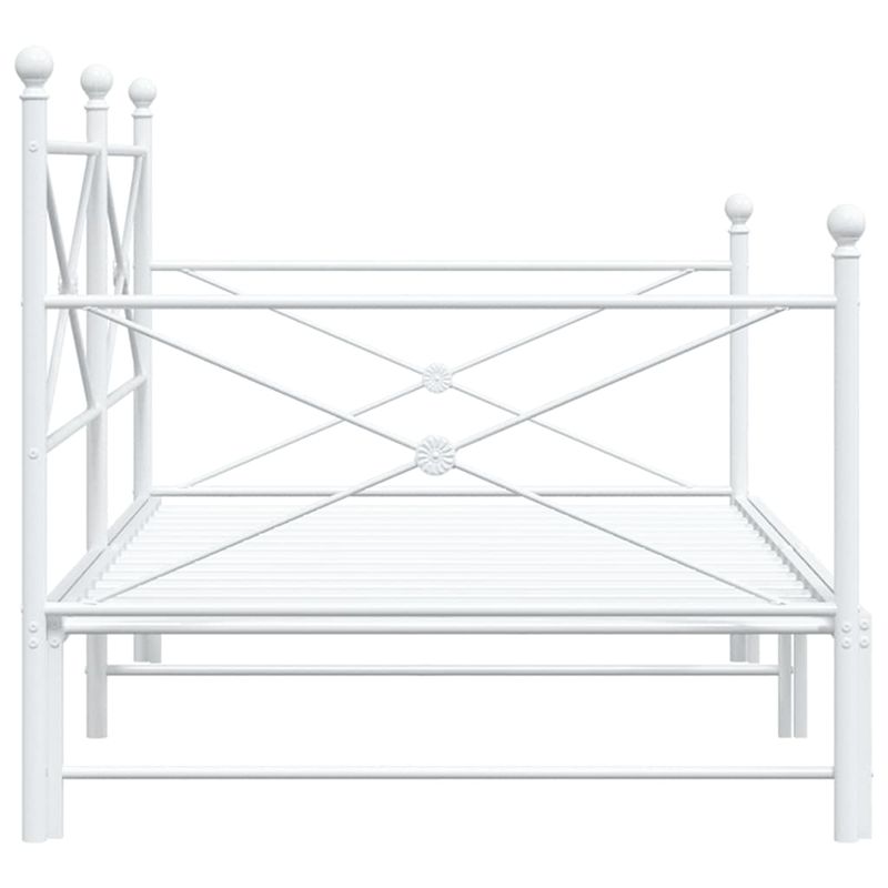Casa si Gradina - Mobilier - Paturi si accesorii - Paturi - Pat de zi cu saia fara saltea Alb 107x203 cm Otel - Infinity.ro