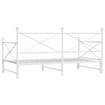 Casa si Gradina - Mobilier - Paturi si accesorii - Paturi - Pat de zi cu saia fara saltea Alb 107x203 cm Otel - Infinity.ro